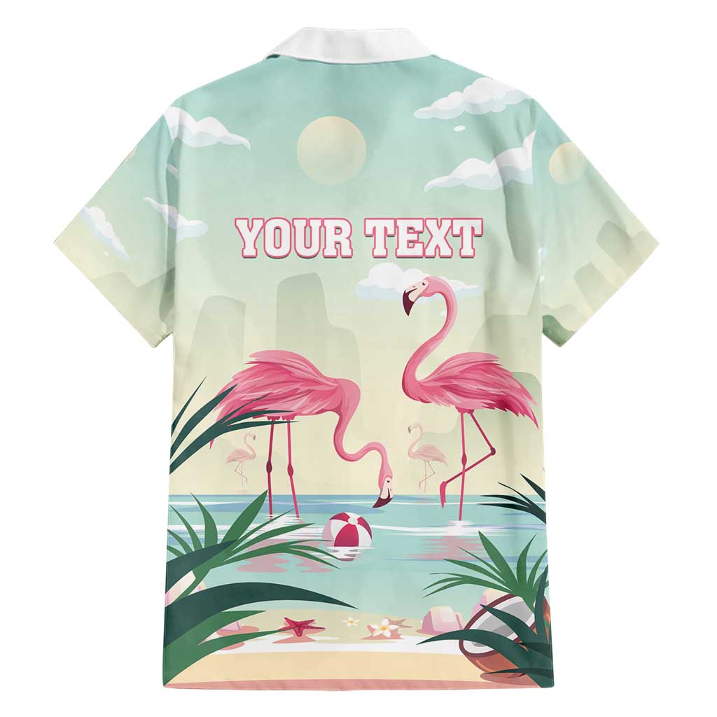 Personalised Bonaire Flamingos Hawaiian Shirt Summer Time Beach Concept