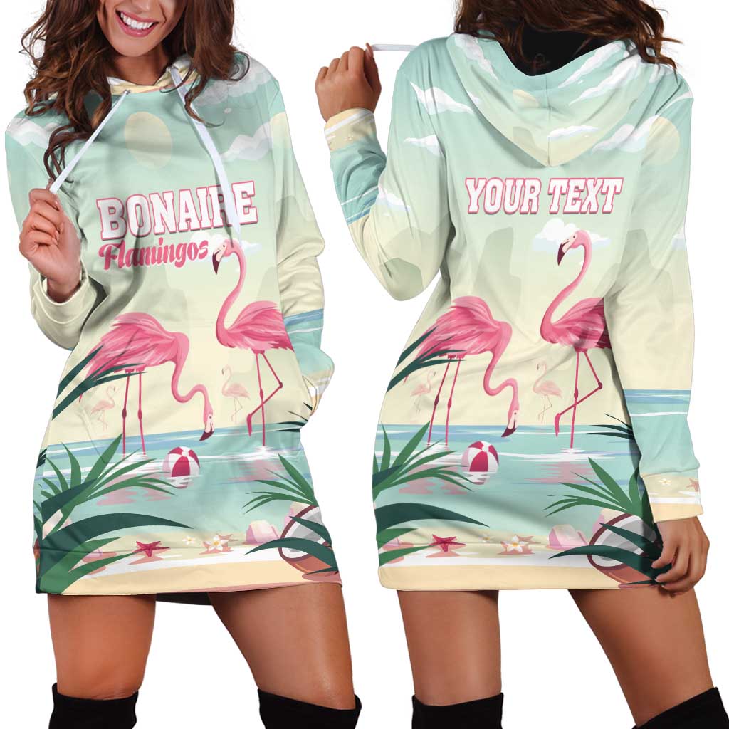 Personalised Bonaire Flamingos Hoodie Dress Summer Time Beach Concept