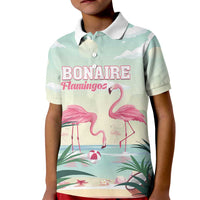 Personalised Bonaire Flamingos Kid Polo Shirt Summer Time Beach Concept