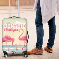 Bonaire Flamingos Luggage Cover Summer Time Beach Concept