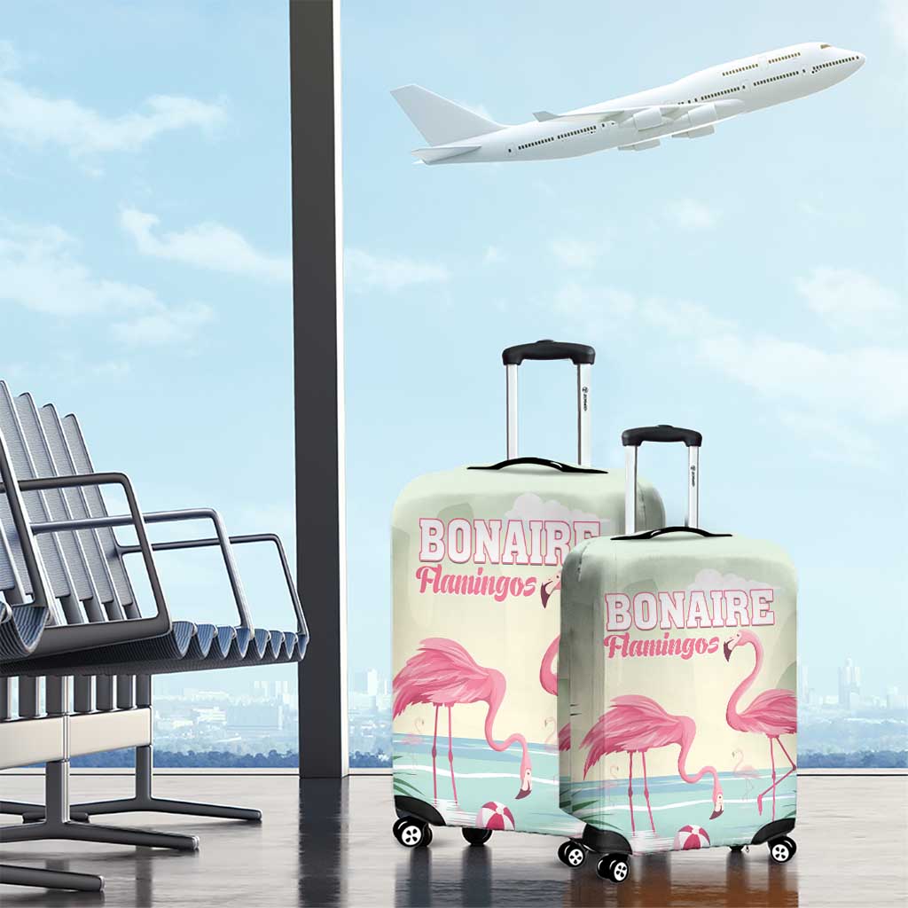 Bonaire Flamingos Luggage Cover Summer Time Beach Concept