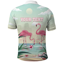 Personalised Bonaire Flamingos Polo Shirt Summer Time Beach Concept