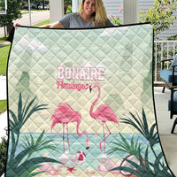 Bonaire Flamingos Quilt Summer Time Beach Concept