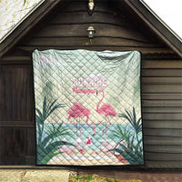 Bonaire Flamingos Quilt Summer Time Beach Concept