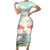 Personalised Bonaire Flamingos Short Sleeve Bodycon Dress Summer Time Beach Concept