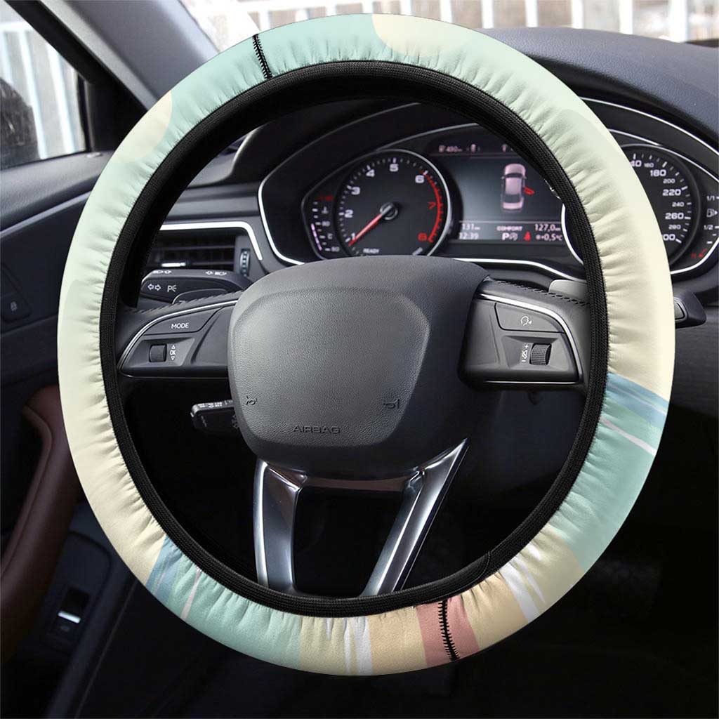 Bonaire Flamingos Steering Wheel Cover Summer Time Beach Concept