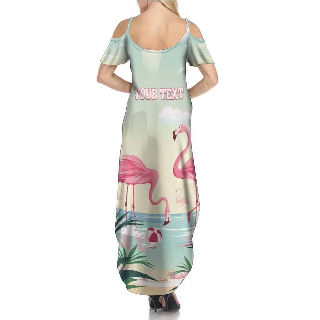 Personalised Bonaire Flamingos Summer Maxi Dress Summer Time Beach Concept