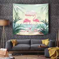 Bonaire Flamingos Tapestry Summer Time Beach Concept