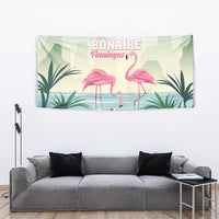 Bonaire Flamingos Tapestry Summer Time Beach Concept