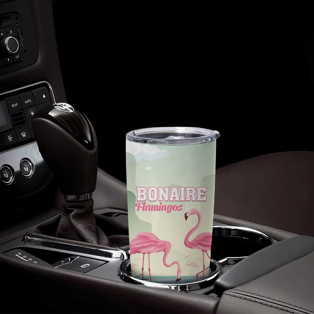 Personalised Bonaire Flamingos Tumbler Cup Summer Time Beach Concept