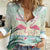 Personalised Bonaire Flamingos Women Casual Shirt Summer Time Beach Concept
