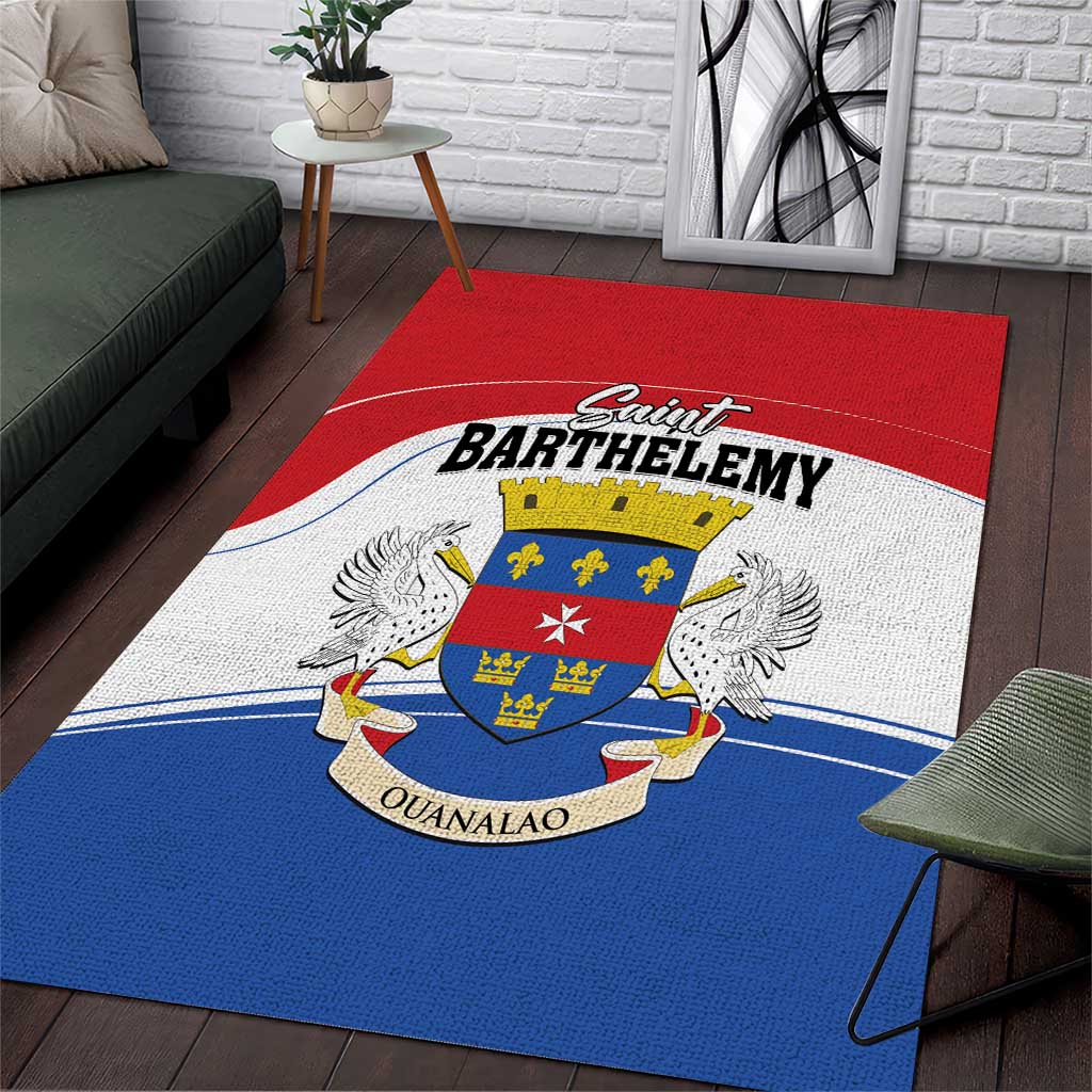 Saint Barthelemy Area Rug Ouanalao Coat of Arms