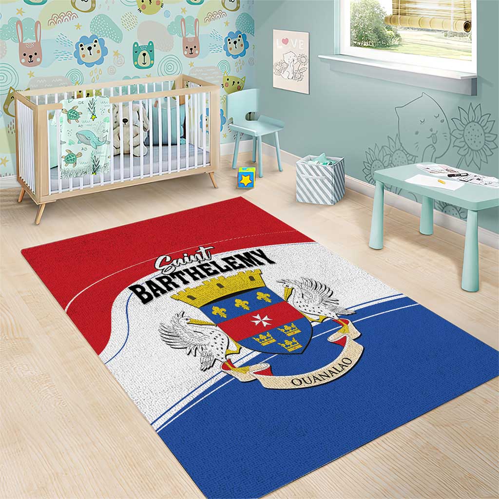 Saint Barthelemy Area Rug Ouanalao Coat of Arms