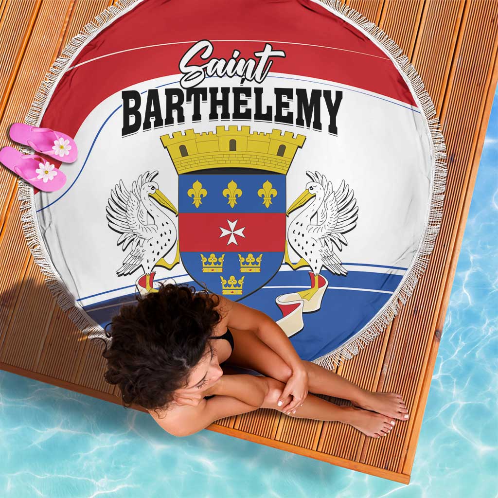 Saint Barthelemy Beach Blanket Ouanalao Coat of Arms
