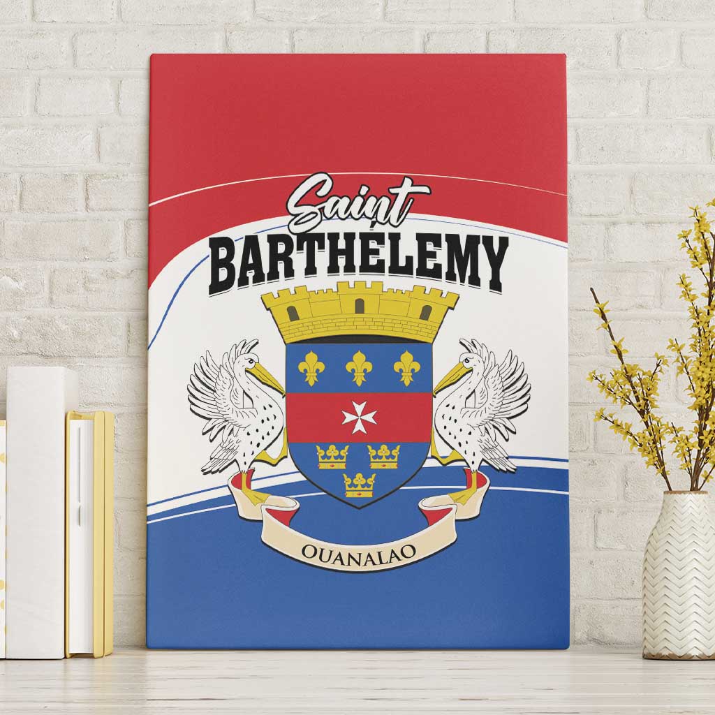 Saint Barthelemy Canvas Wall Art Ouanalao Coat of Arms