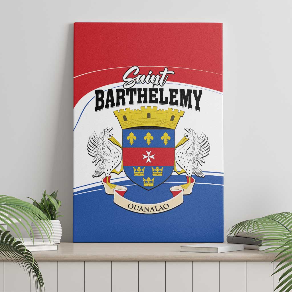 Saint Barthelemy Canvas Wall Art Ouanalao Coat of Arms