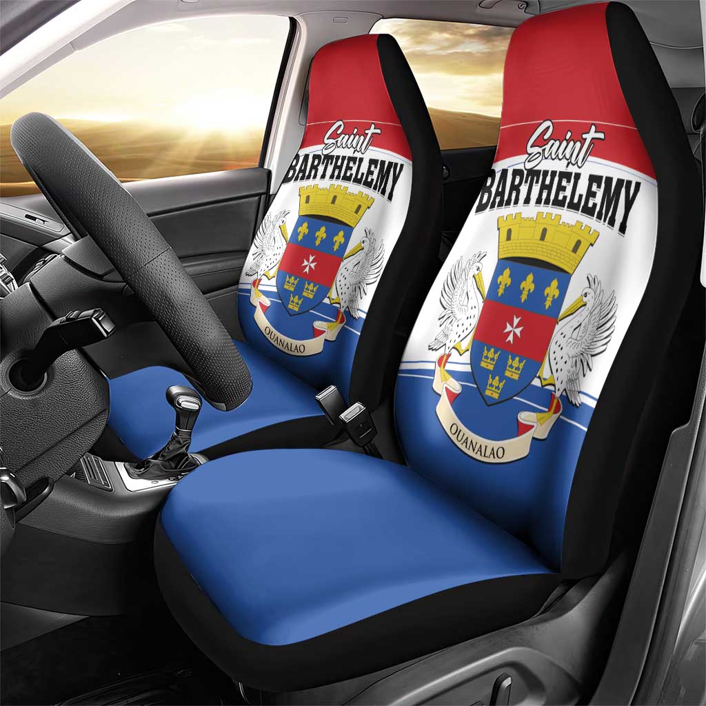 Saint Barthelemy Car Seat Cover Ouanalao Coat of Arms