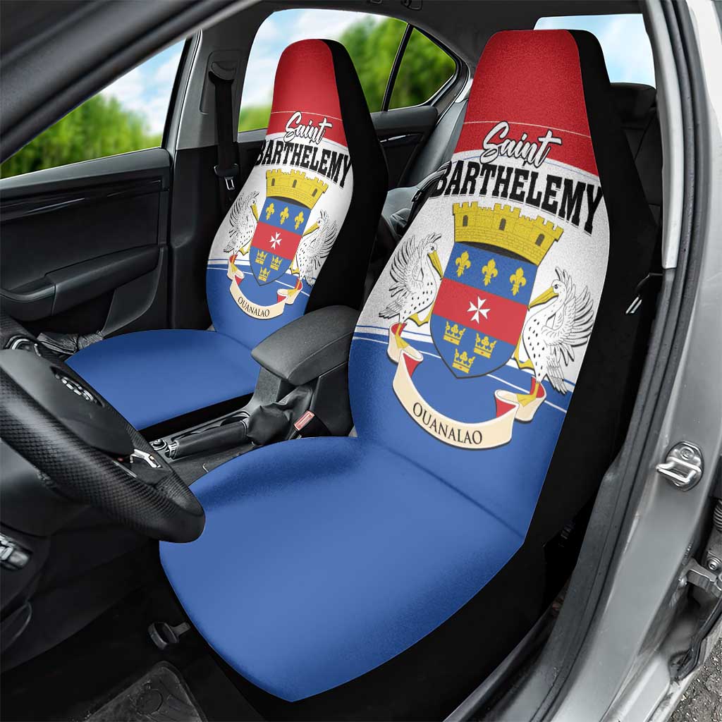 Saint Barthelemy Car Seat Cover Ouanalao Coat of Arms
