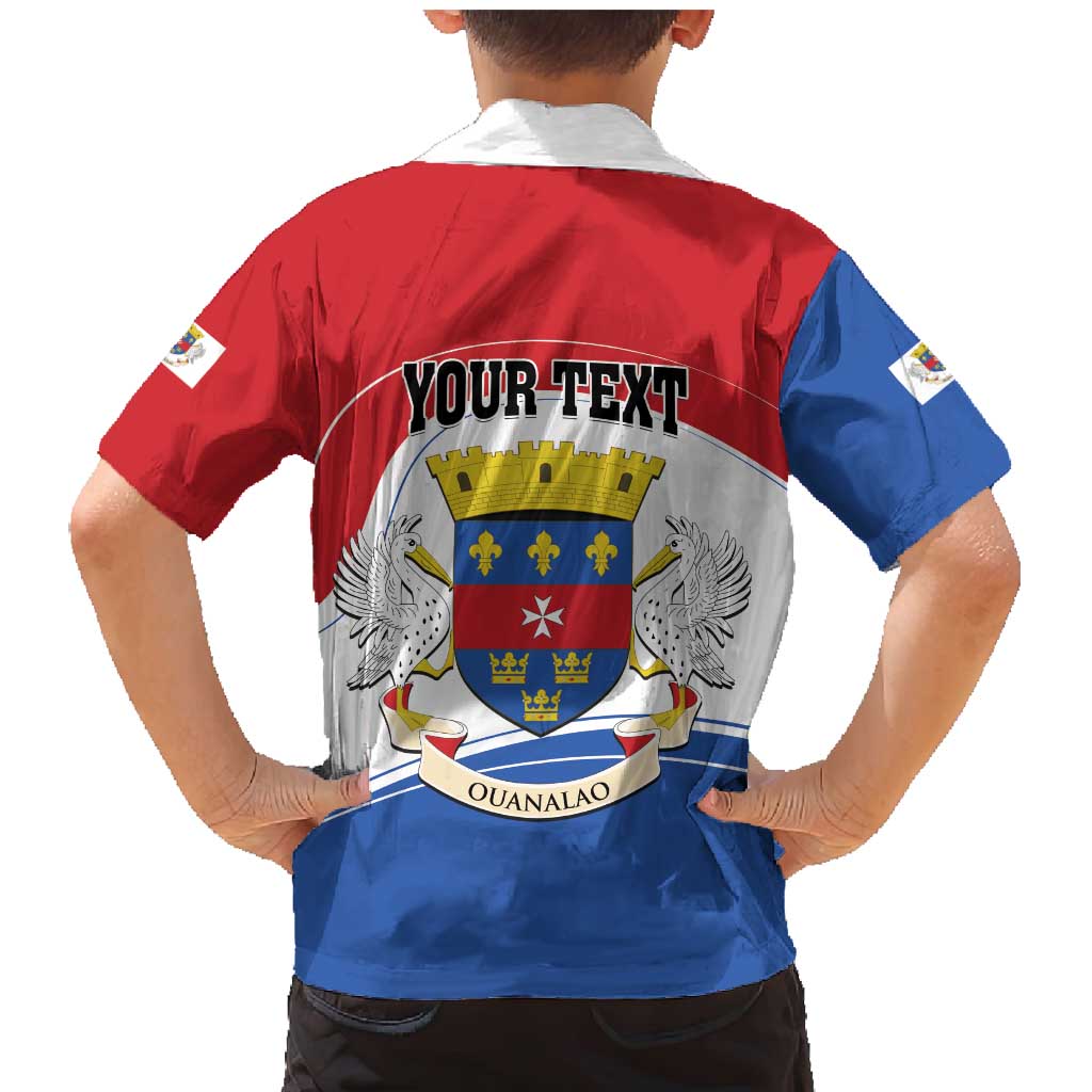 Personalised Saint Barthelemy Family Matching Mermaid Dress and Hawaiian Shirt Ouanalao Coat of Arms