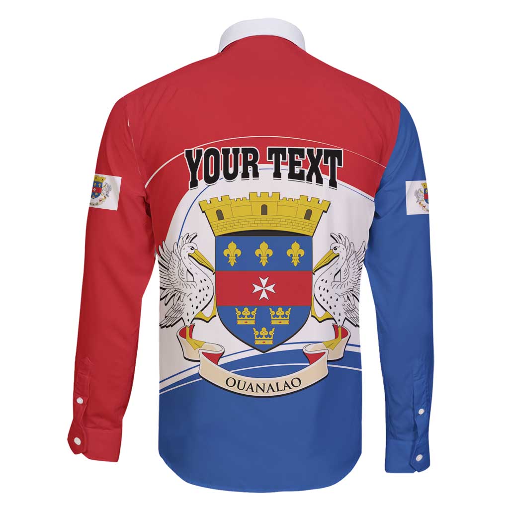 Personalised Saint Barthelemy Family Matching Off Shoulder Short Dress and Hawaiian Shirt Ouanalao Coat of Arms