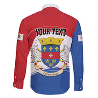 Personalised Saint Barthelemy Family Matching Off Shoulder Short Dress and Hawaiian Shirt Ouanalao Coat of Arms