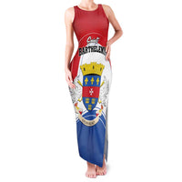Personalised Saint Barthelemy Family Matching Tank Maxi Dress and Hawaiian Shirt Ouanalao Coat of Arms