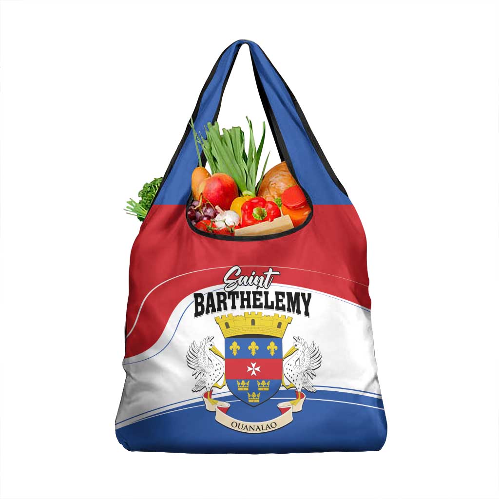 Saint Barthelemy Grocery Bag Ouanalao Coat of Arms