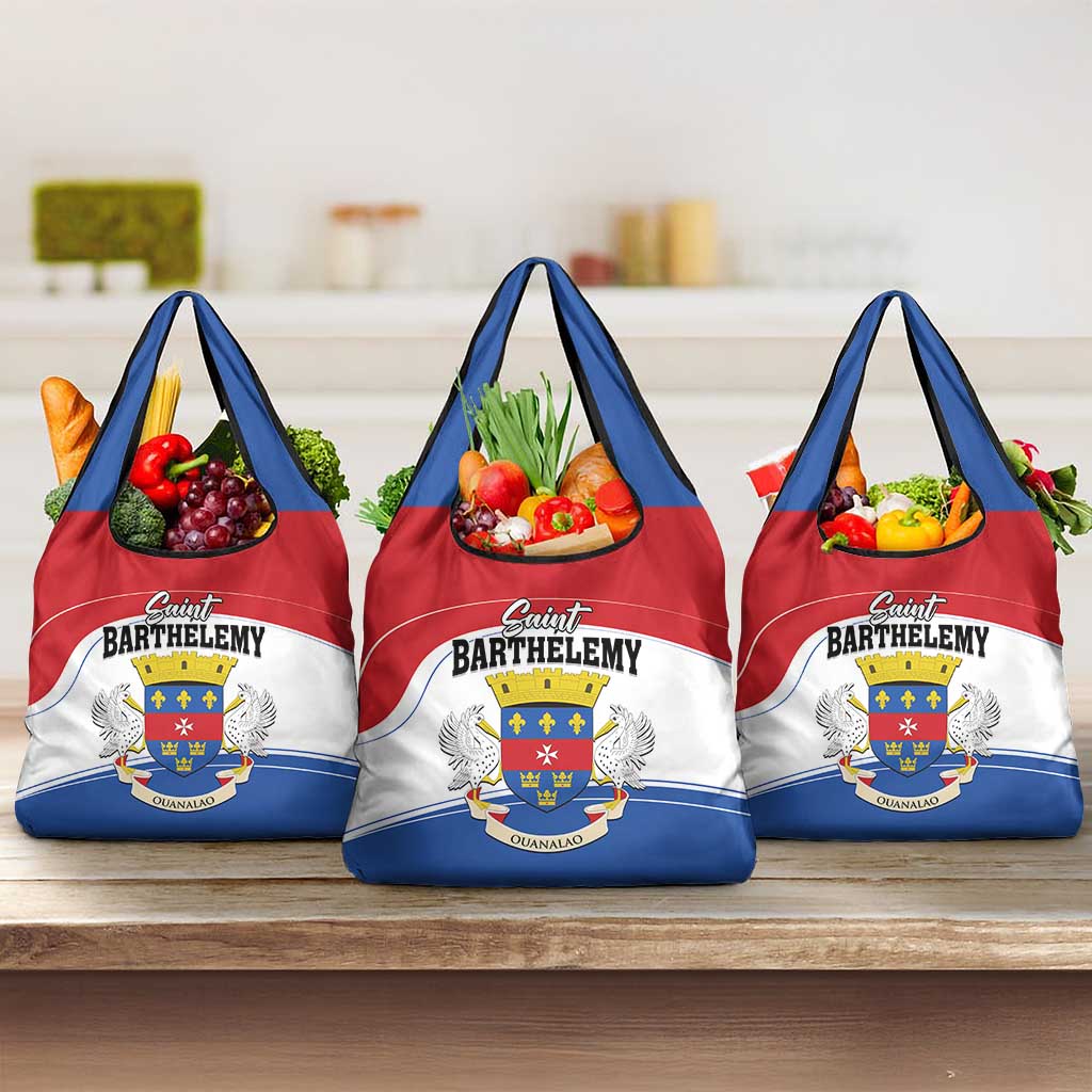 Saint Barthelemy Grocery Bag Ouanalao Coat of Arms