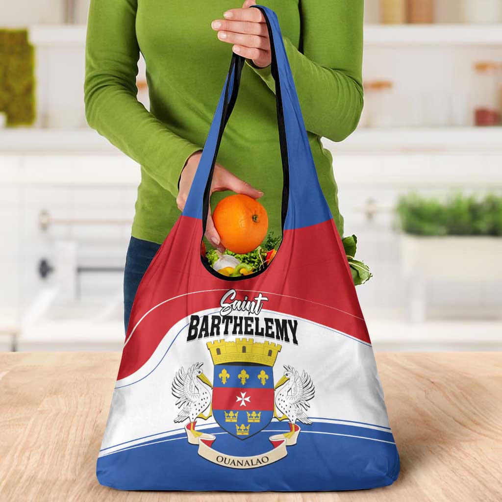 Saint Barthelemy Grocery Bag Ouanalao Coat of Arms