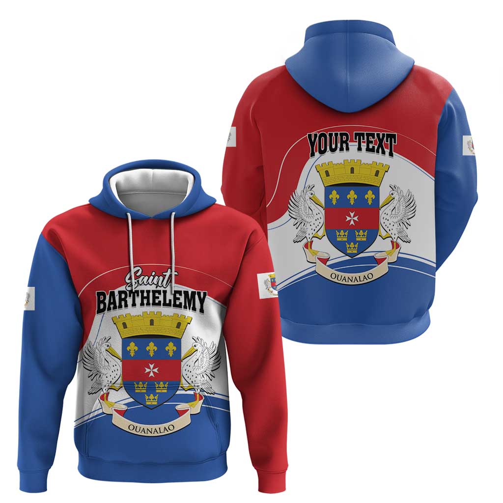 Personalised Saint Barthelemy Hoodie Ouanalao Coat of Arms