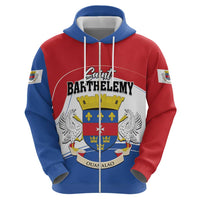 Personalised Saint Barthelemy Hoodie Ouanalao Coat of Arms
