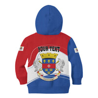 Personalised Saint Barthelemy Kid Hoodie Ouanalao Coat of Arms