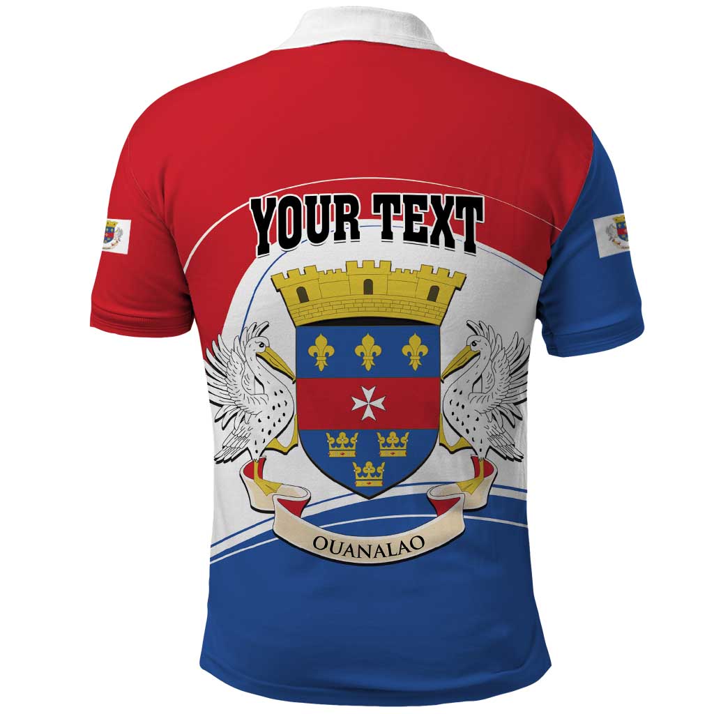 Personalised Saint Barthelemy Polo Shirt Ouanalao Coat of Arms