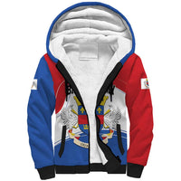 Personalised Saint Barthelemy Sherpa Hoodie Ouanalao Coat of Arms