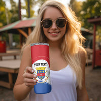 Personalised Saint Barthelemy Skinny Tumbler Ouanalao Coat Of Arms