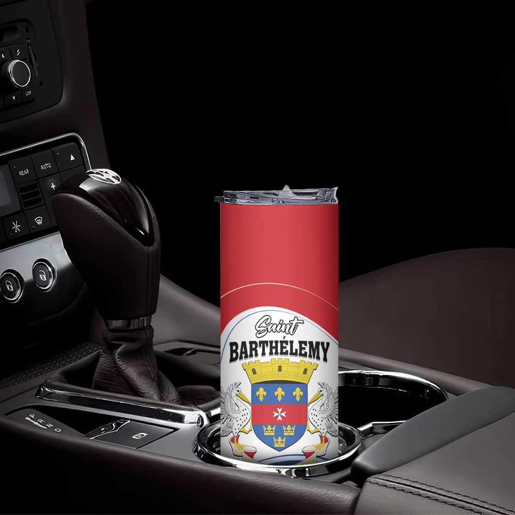 Personalised Saint Barthelemy Skinny Tumbler Ouanalao Coat Of Arms