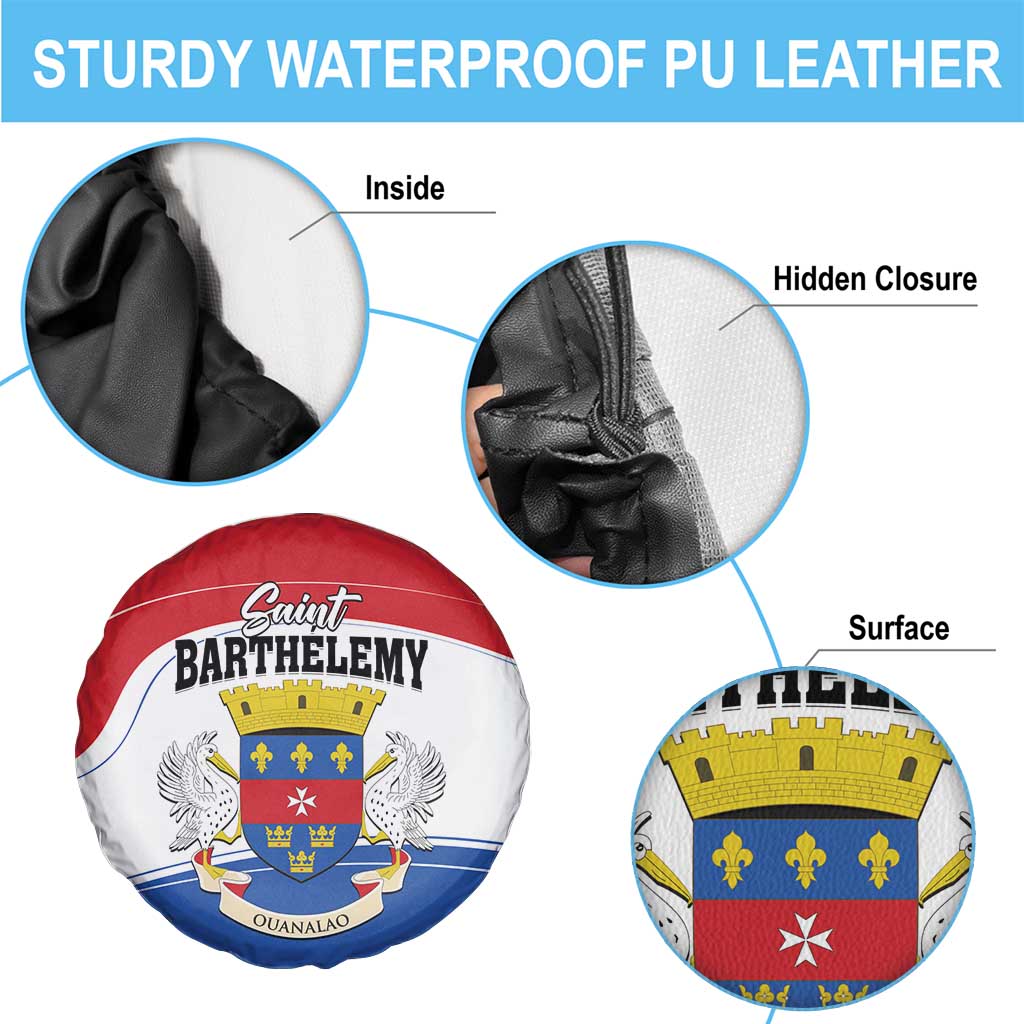 Saint Barthelemy Spare Tire Cover Ouanalao Coat of Arms