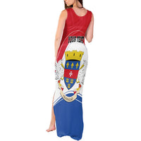 Personalised Saint Barthelemy Tank Maxi Dress Ouanalao Coat of Arms
