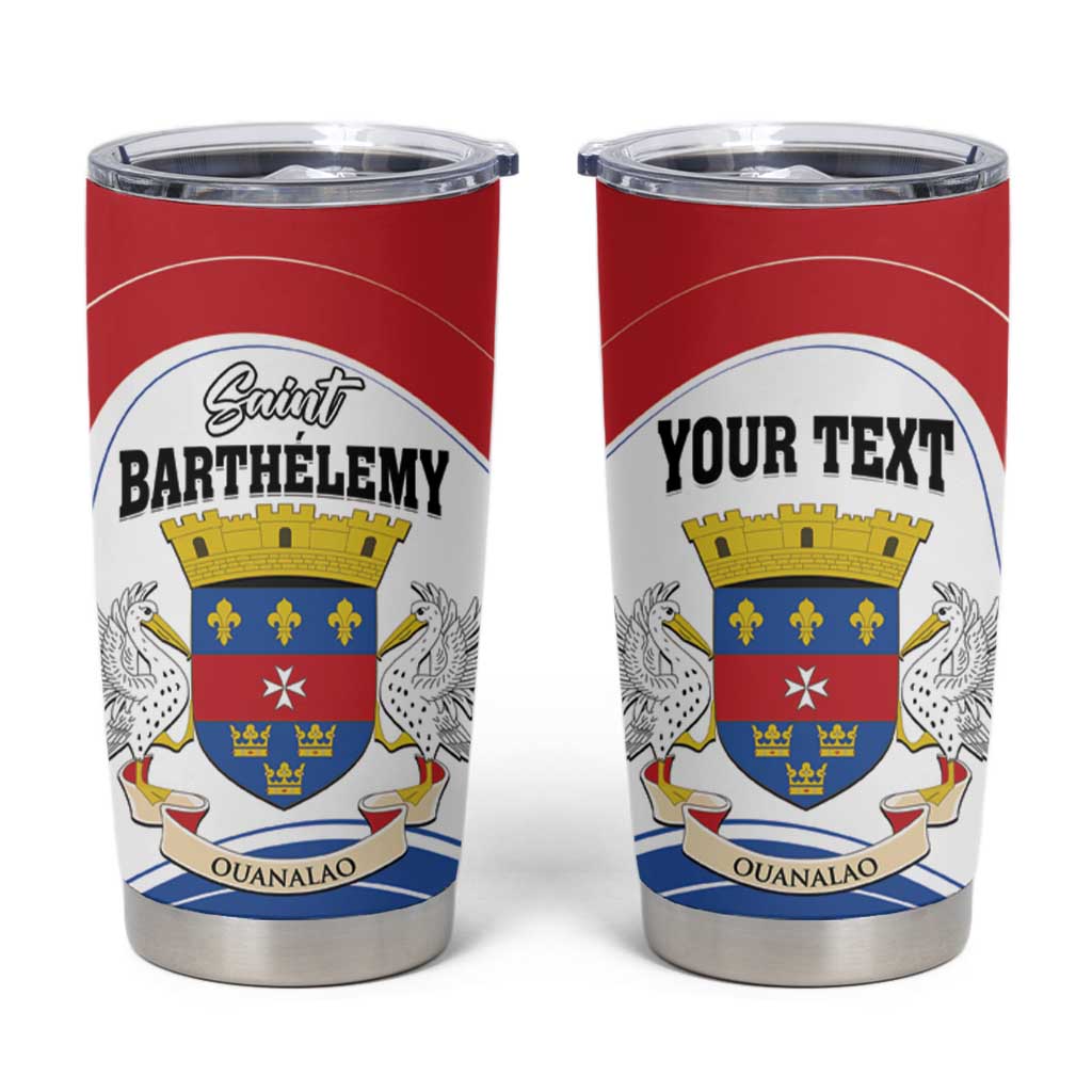 Personalised Saint Barthelemy Tumbler Cup Ouanalao Coat Of Arms
