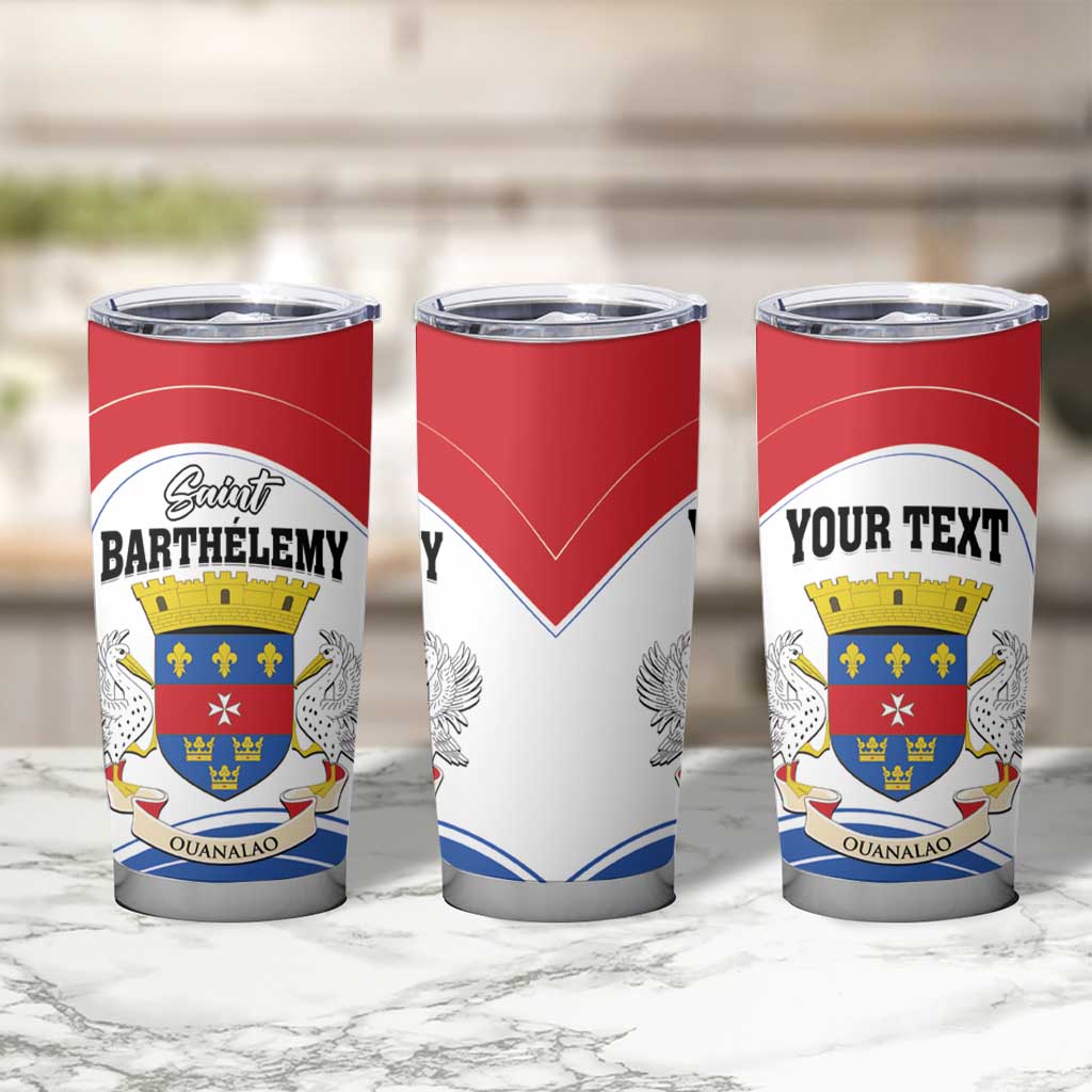 Personalised Saint Barthelemy Tumbler Cup Ouanalao Coat Of Arms