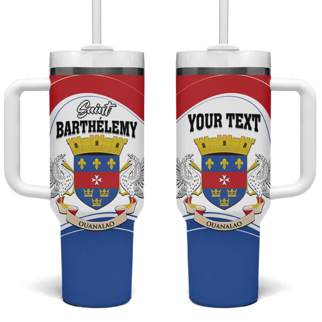 Personalised Saint Barthelemy Tumbler With Handle Ouanalao Coat Of Arms