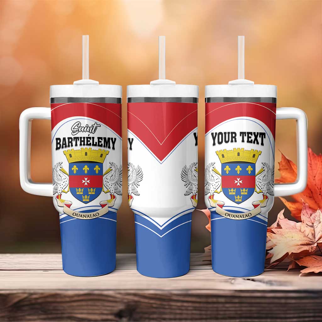 Personalised Saint Barthelemy Tumbler With Handle Ouanalao Coat Of Arms