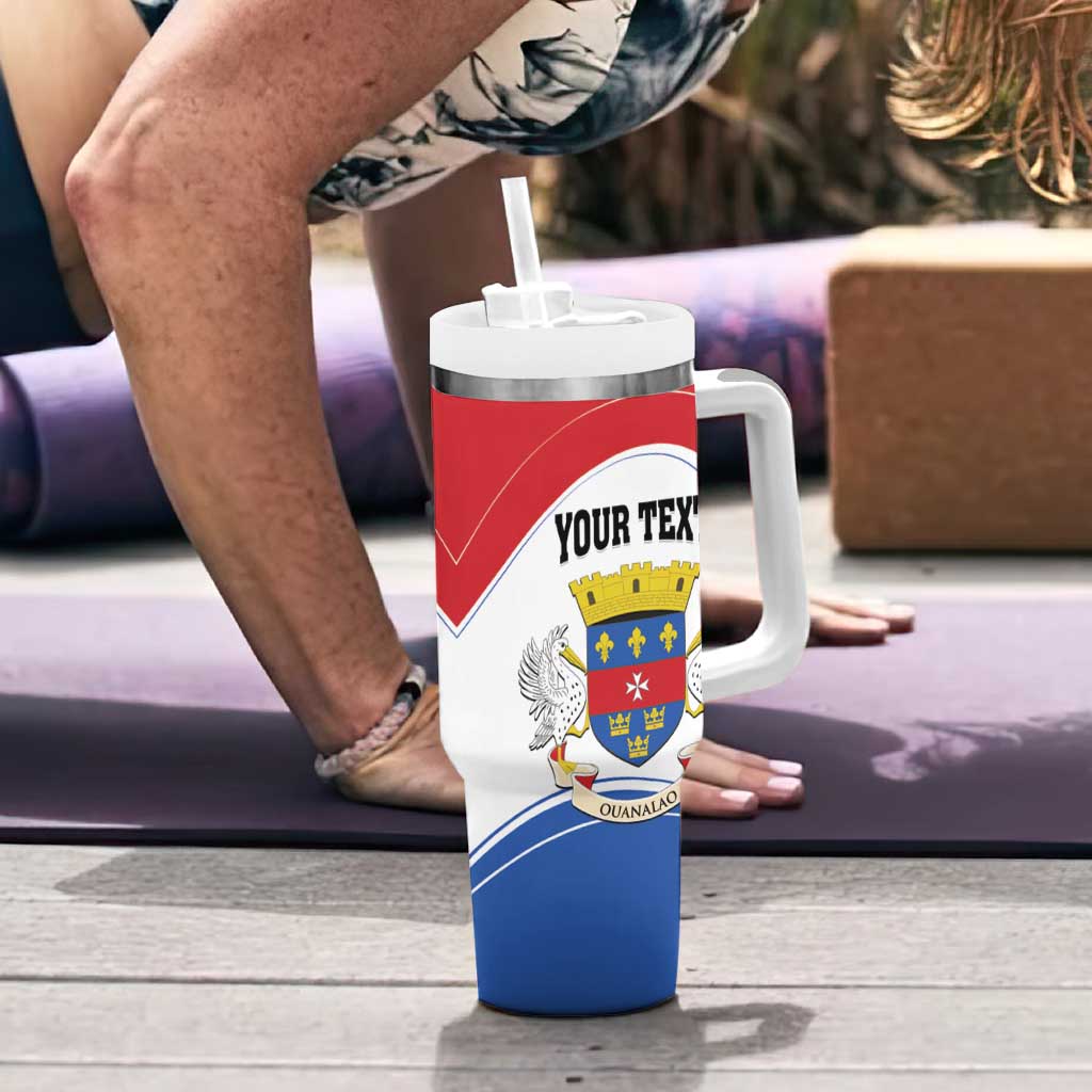 Personalised Saint Barthelemy Tumbler With Handle Ouanalao Coat Of Arms