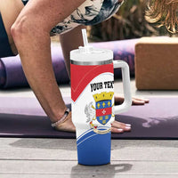 Personalised Saint Barthelemy Tumbler With Handle Ouanalao Coat Of Arms