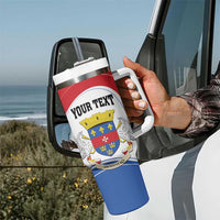 Personalised Saint Barthelemy Tumbler With Handle Ouanalao Coat Of Arms