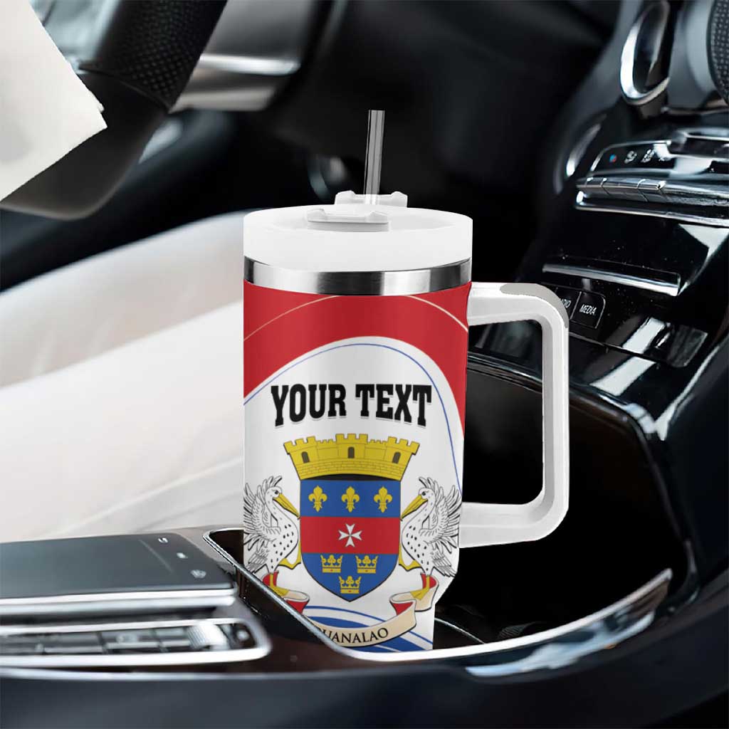 Personalised Saint Barthelemy Tumbler With Handle Ouanalao Coat Of Arms