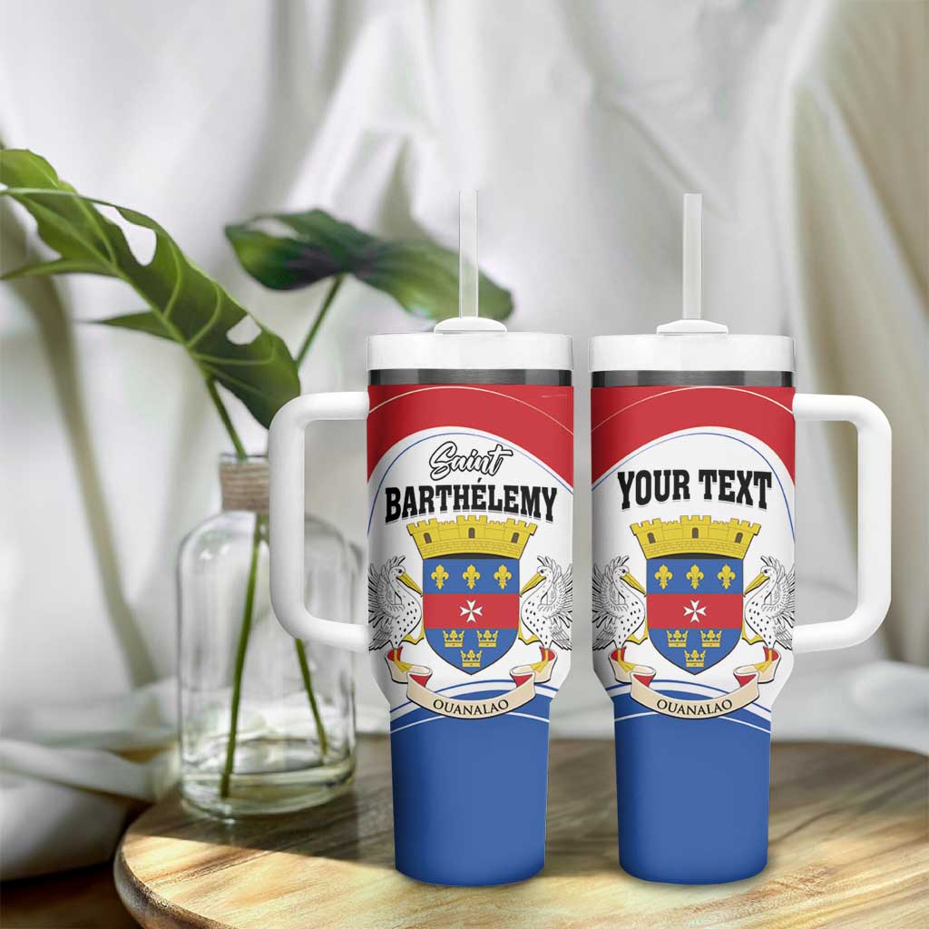 Personalised Saint Barthelemy Tumbler With Handle Ouanalao Coat Of Arms