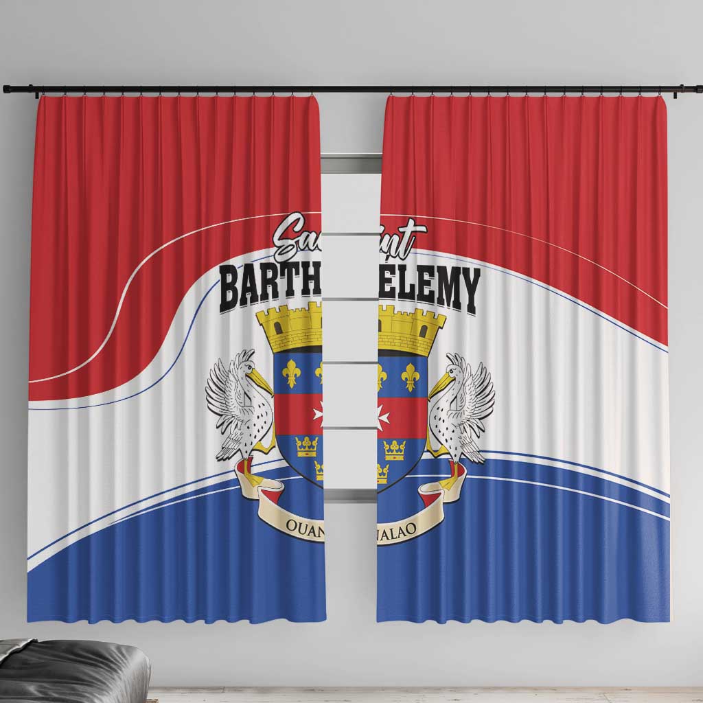 Saint Barthelemy Window Curtain Ouanalao Coat of Arms