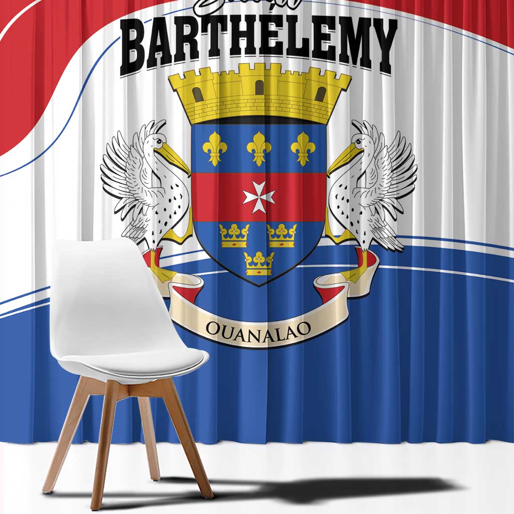 Saint Barthelemy Window Curtain Ouanalao Coat of Arms