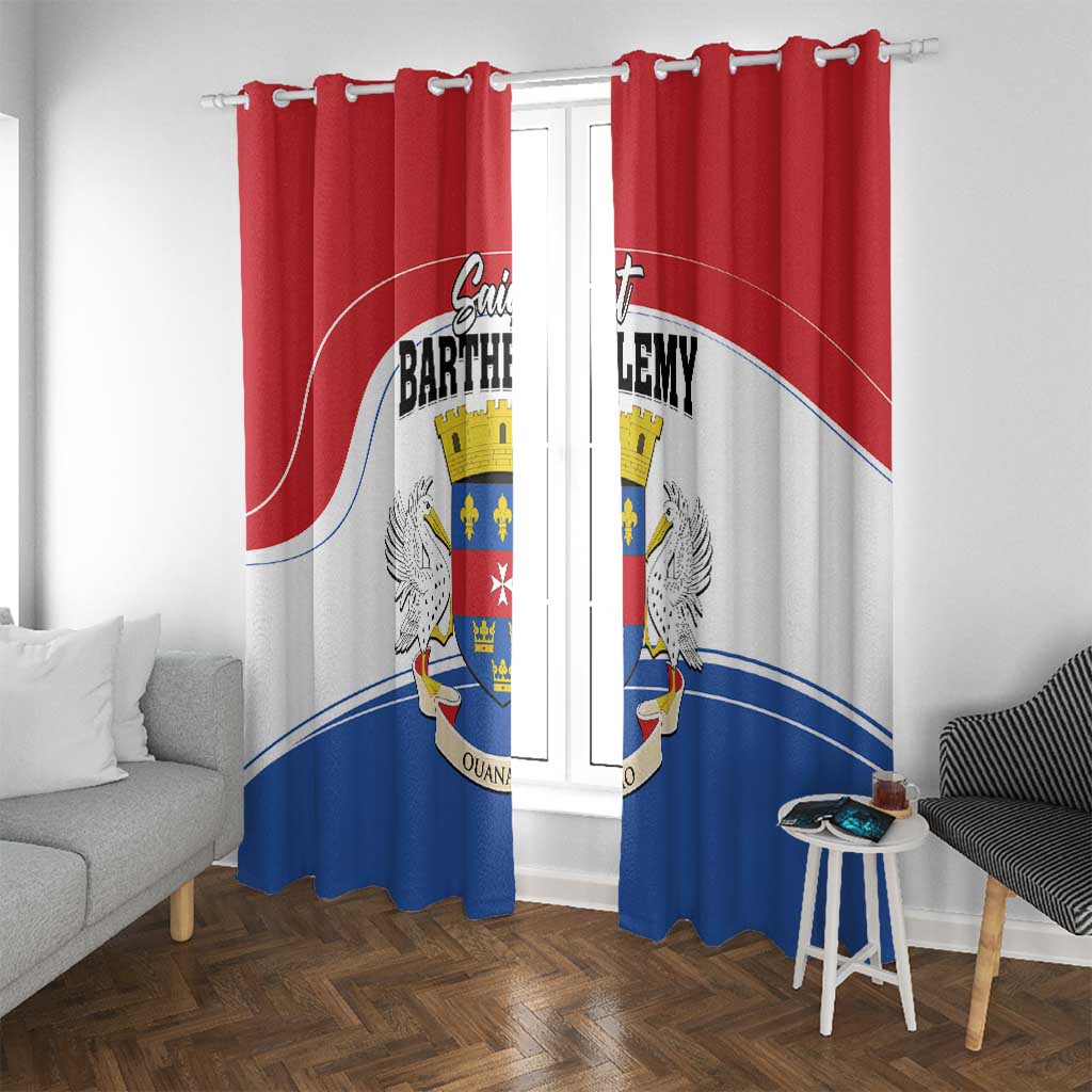 Saint Barthelemy Window Curtain Ouanalao Coat of Arms